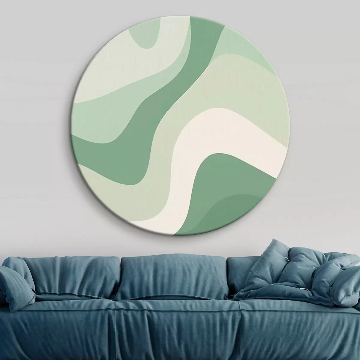 Tableaux rondes Vagues abstraites r46215