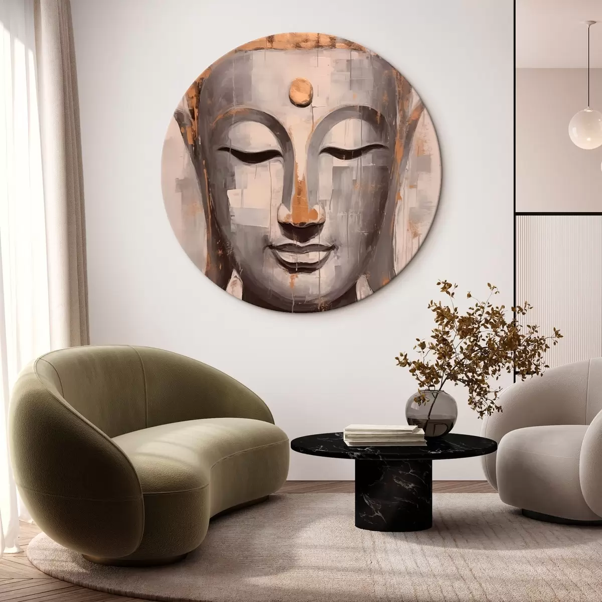 Tableaux rondes Bouddha r46219