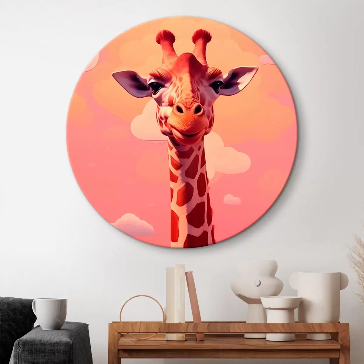 Tableaux rondes Girafe r46221