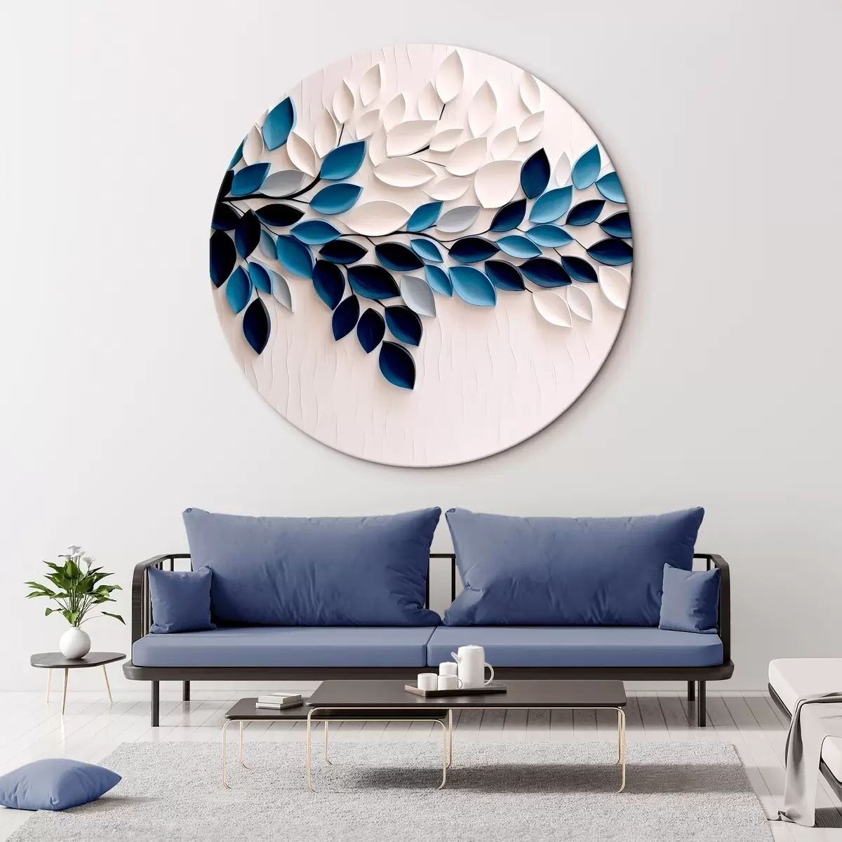 Tableaux rondes Feuilles r46227