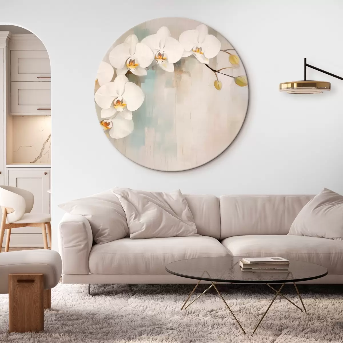 Tableaux rondes Orchidées r46233