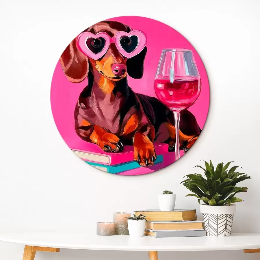 Tableau Chien avec des lunettes r46234