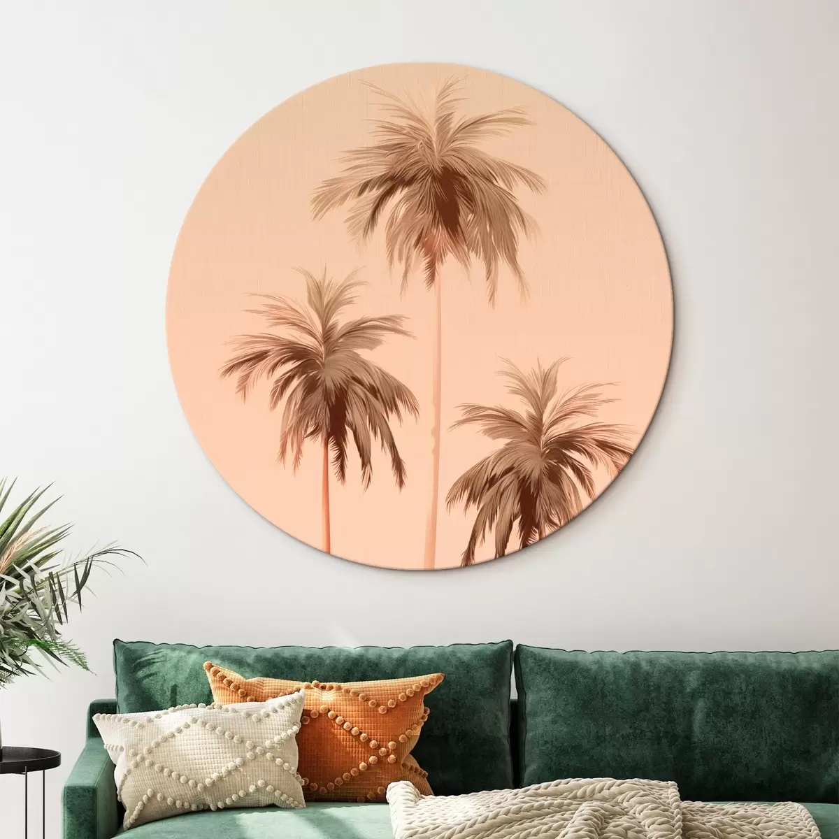 Tableaux rondes Palmiers r46246