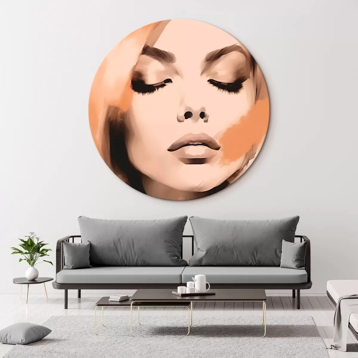 Tableaux rondes Portrait de femme r46247