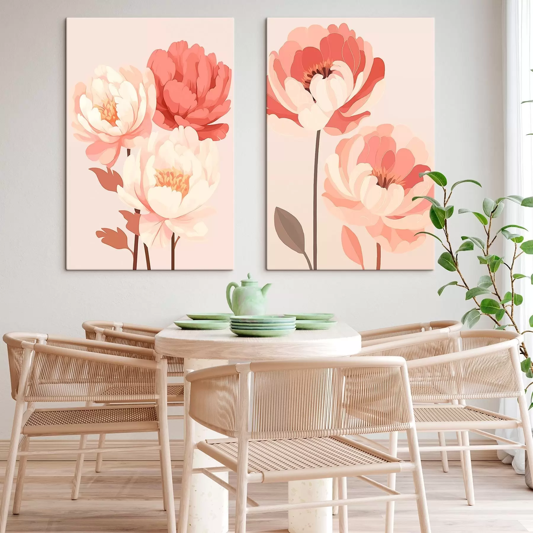 Tableau Pivoines m00850