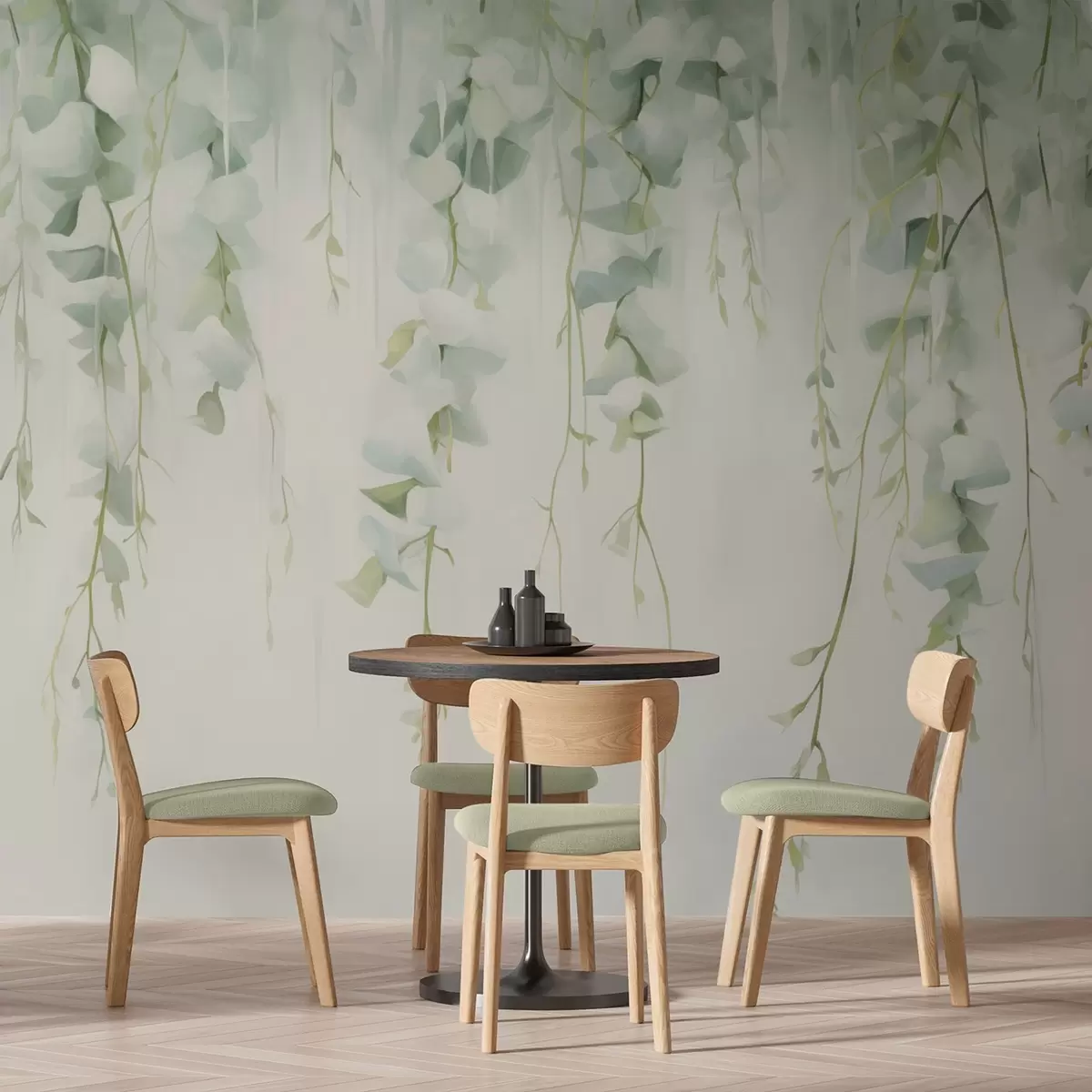 Papier peint Branches suspendues avec des feuilles w04722
