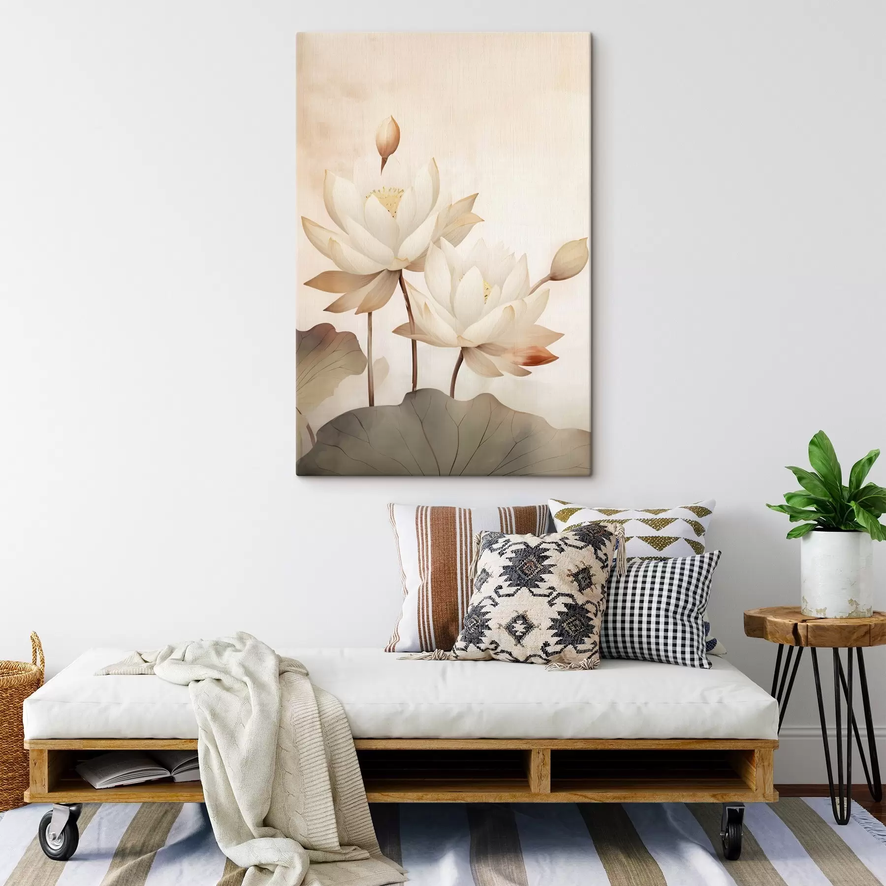 Tableau Grandes fleurs de lotus s46069
