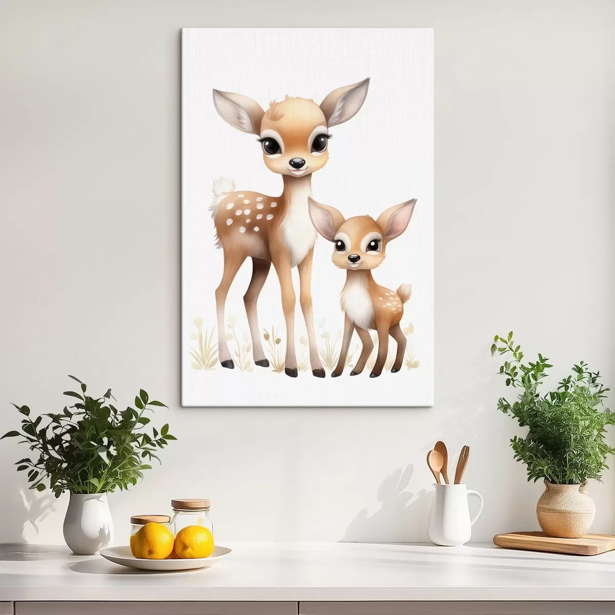 Tableau Deux faons s46080