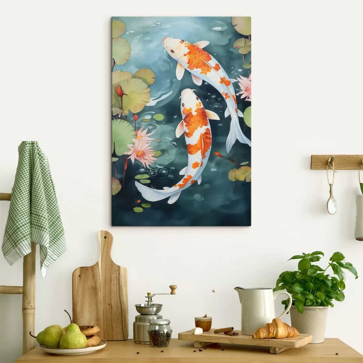Tableau Poisson dans un étang s46087