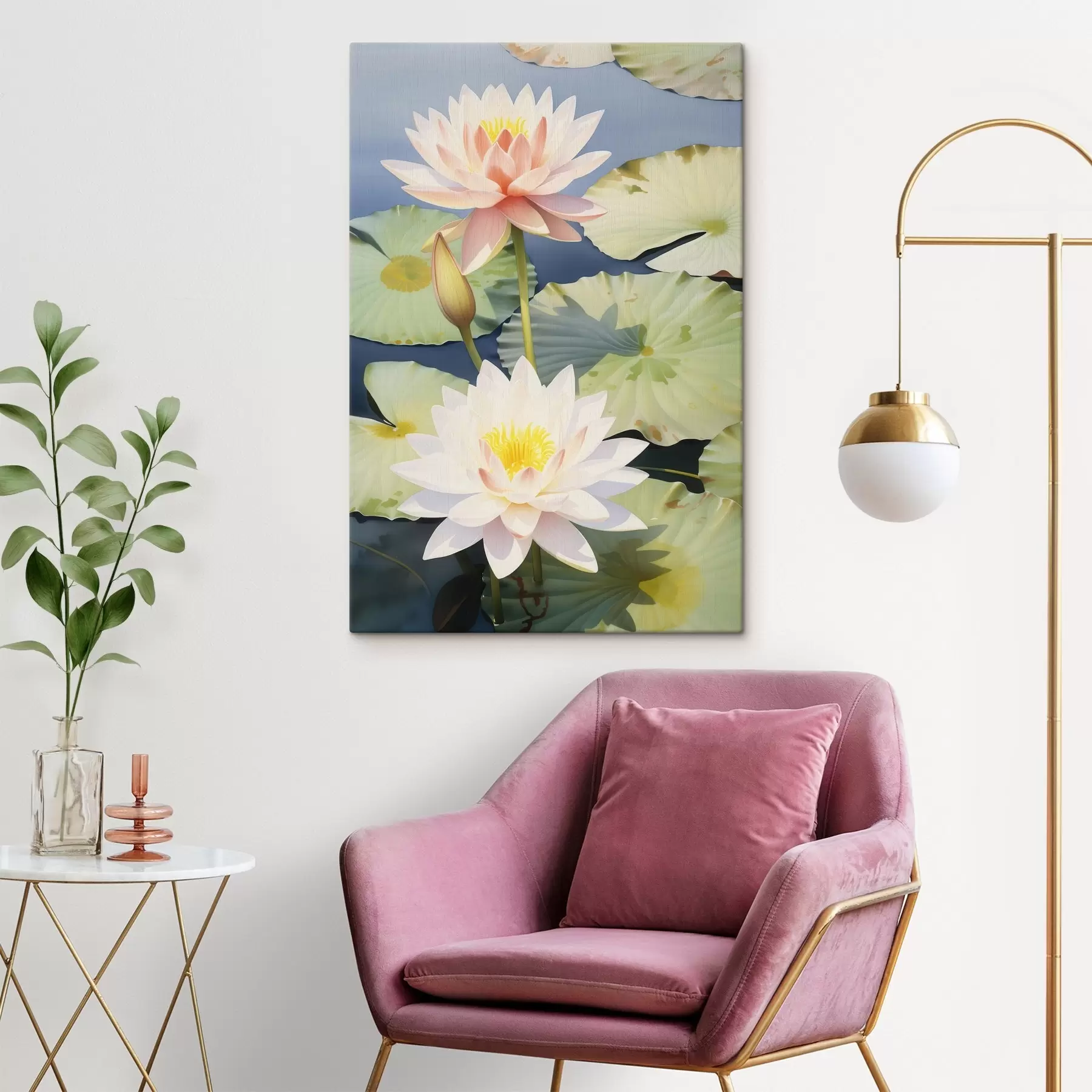 Tableau Fleurs de lotus luxueuses s46089