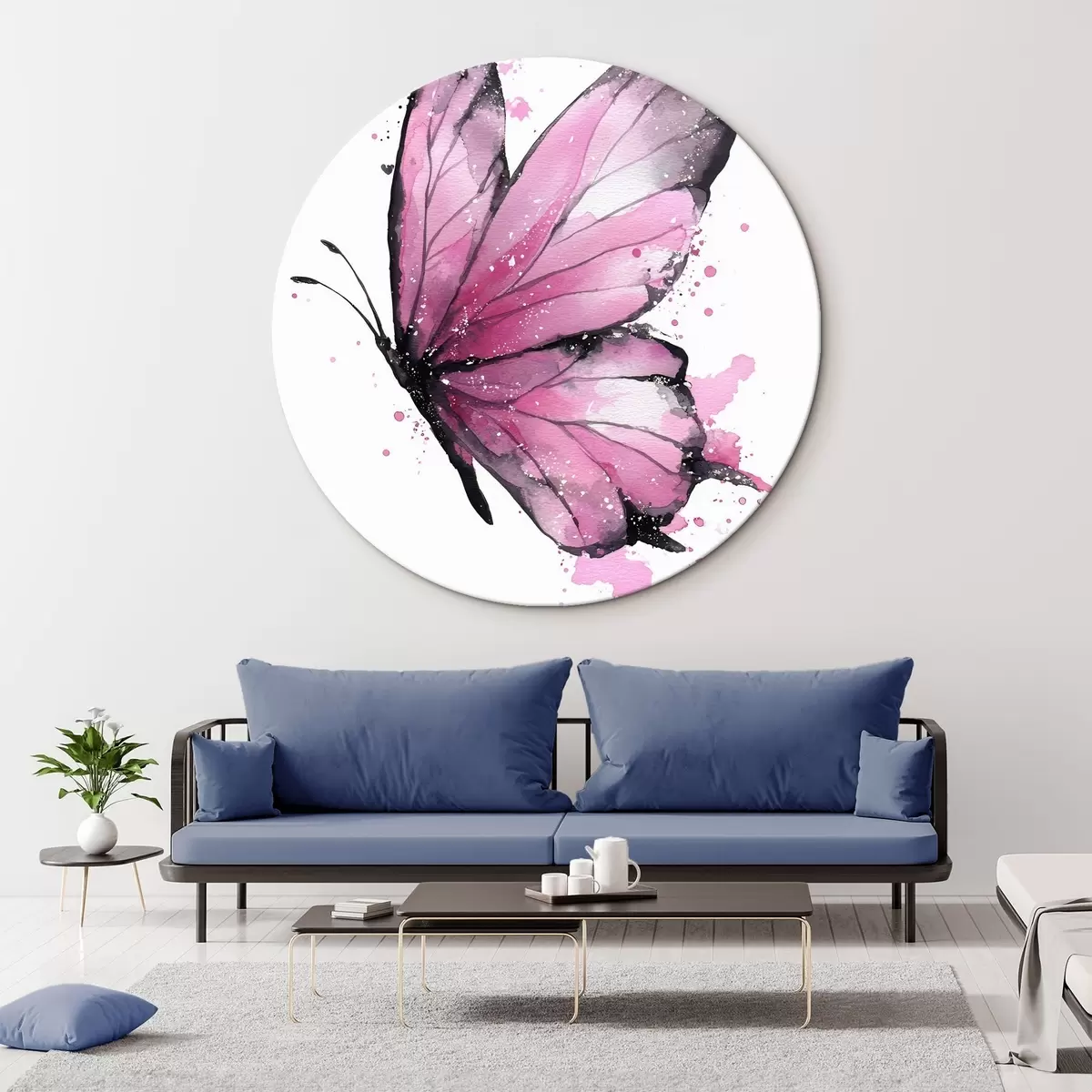 Tableaux rondes Papillon r46075