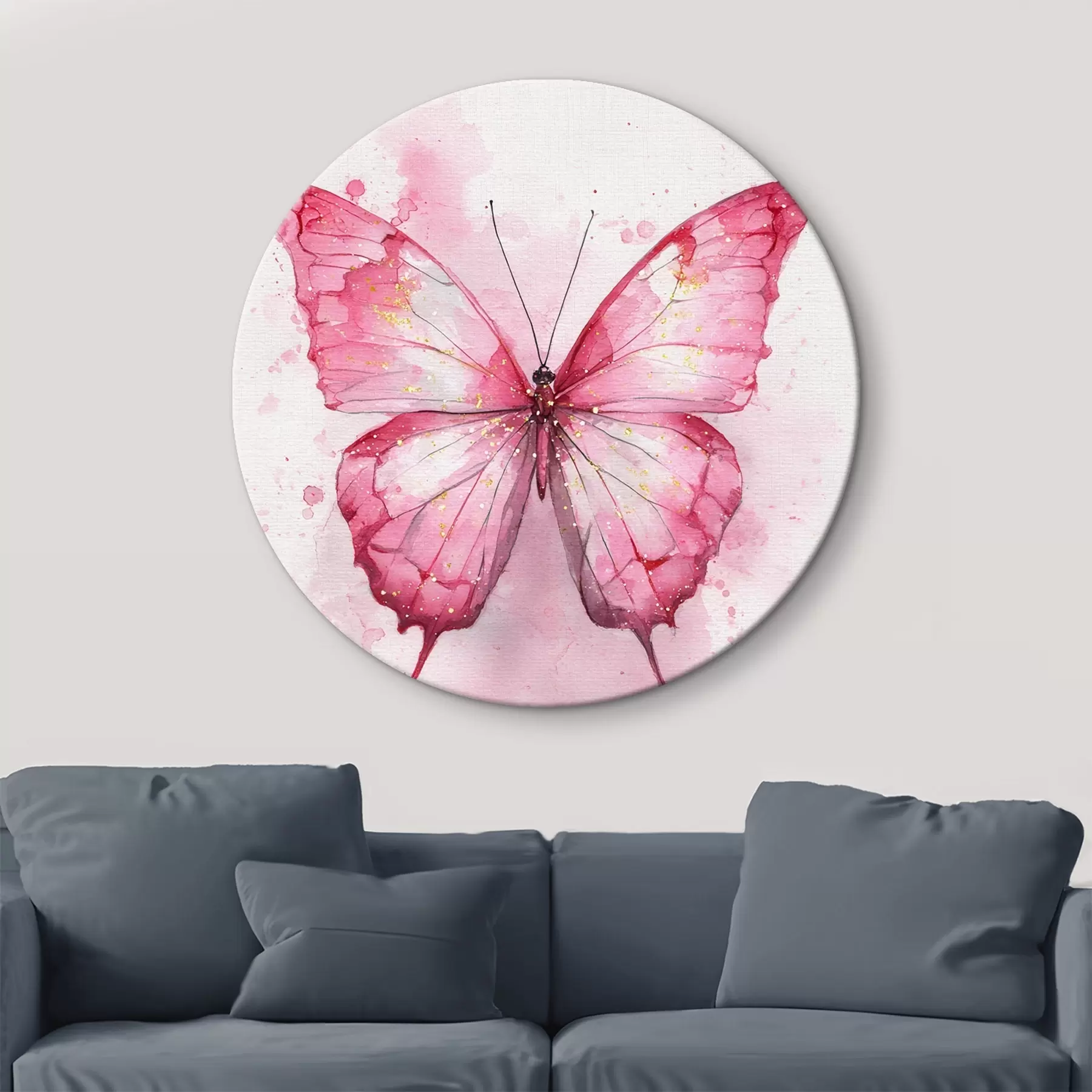 Tableau Papillon délicat sur fond aquarelle r46077