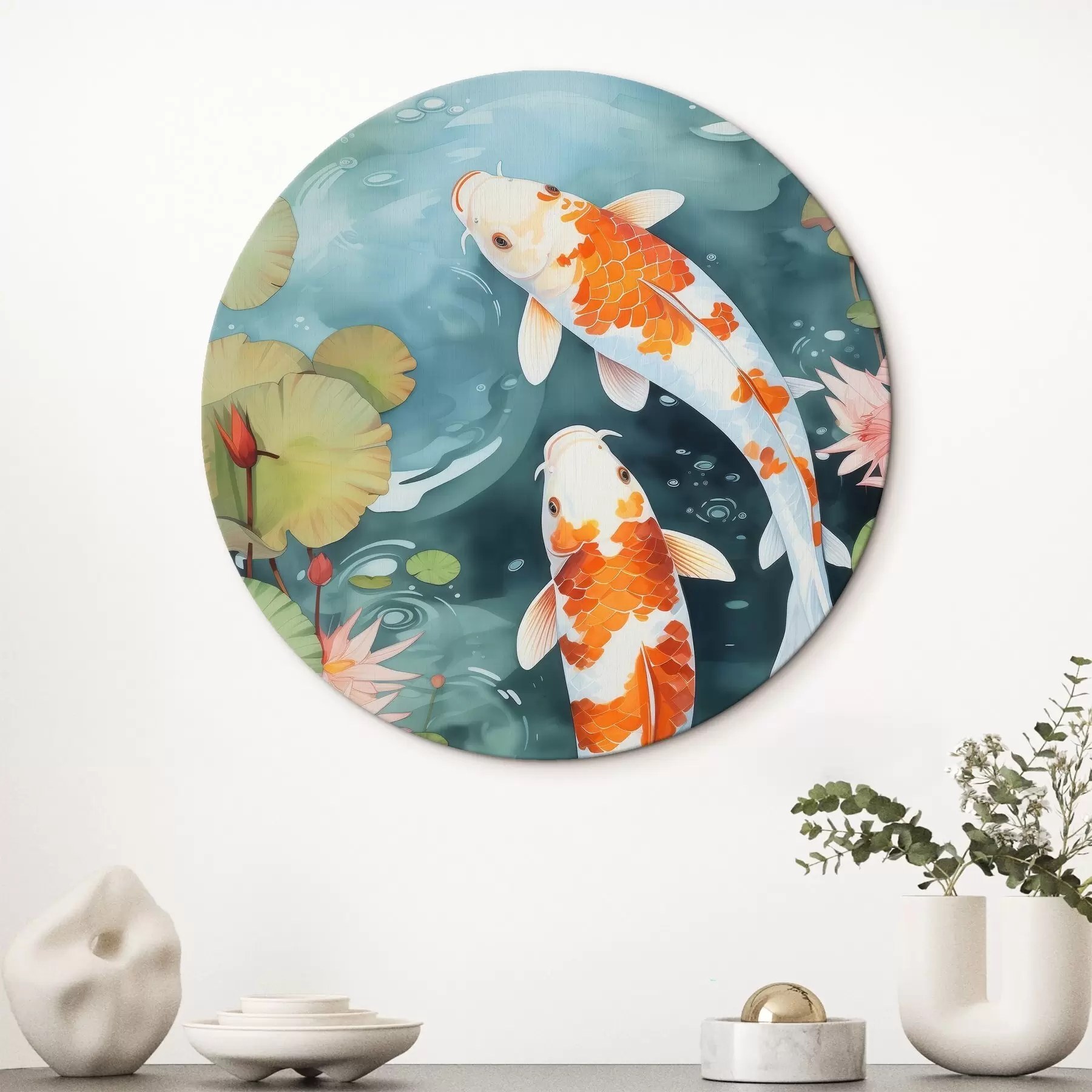 Tableau Poisson dans un étang r46087