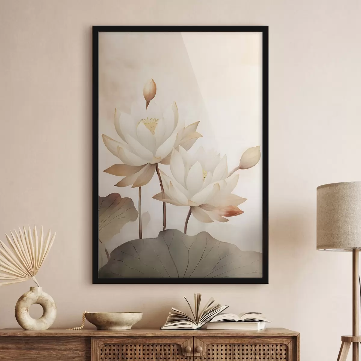 Poster Grandes fleurs de lotus f46069