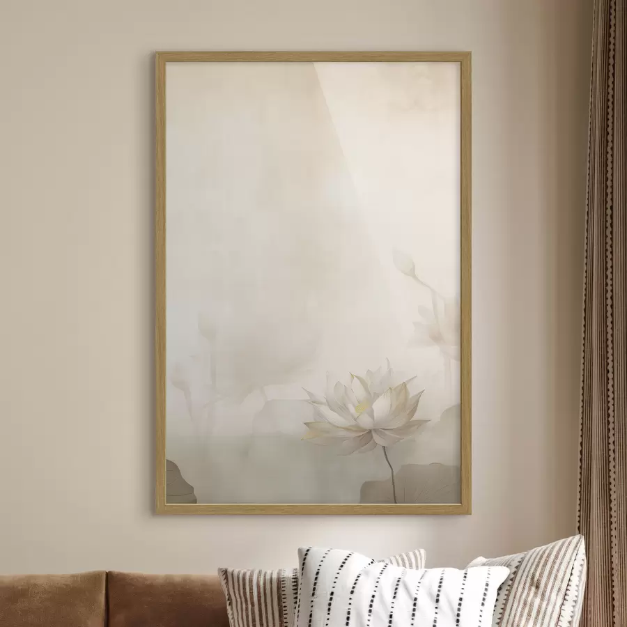 Papier peint Fleur de lotus sur fond clair f46070