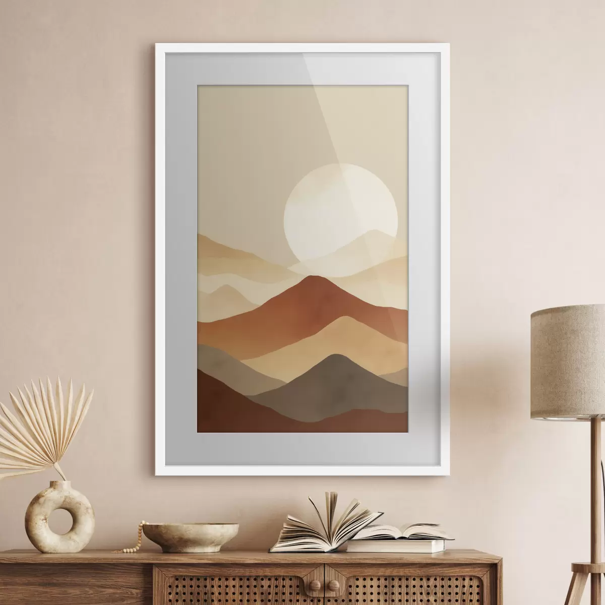 Poster Une lune immense sur fond f46083