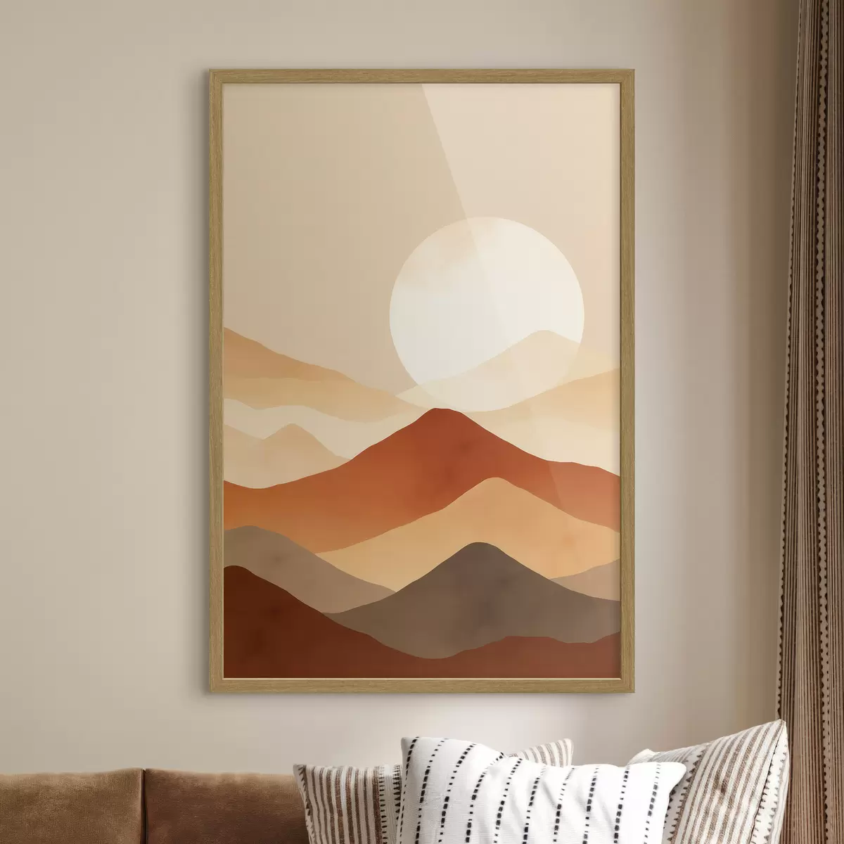 Poster Une lune immense sur fond f46083