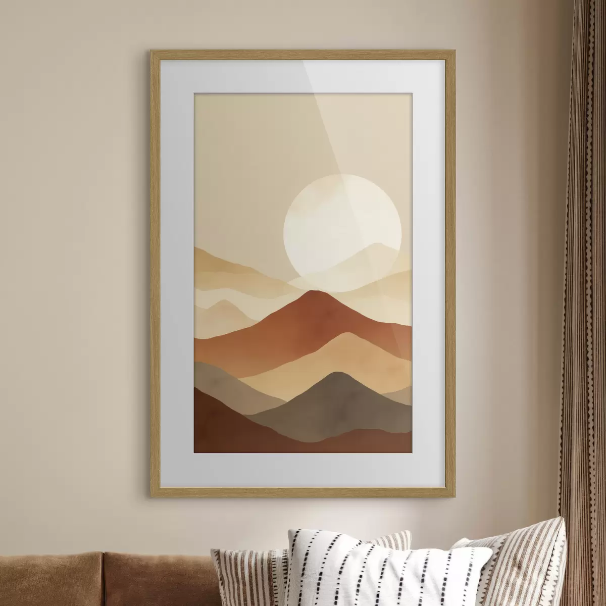 Poster Une lune immense sur fond f46083
