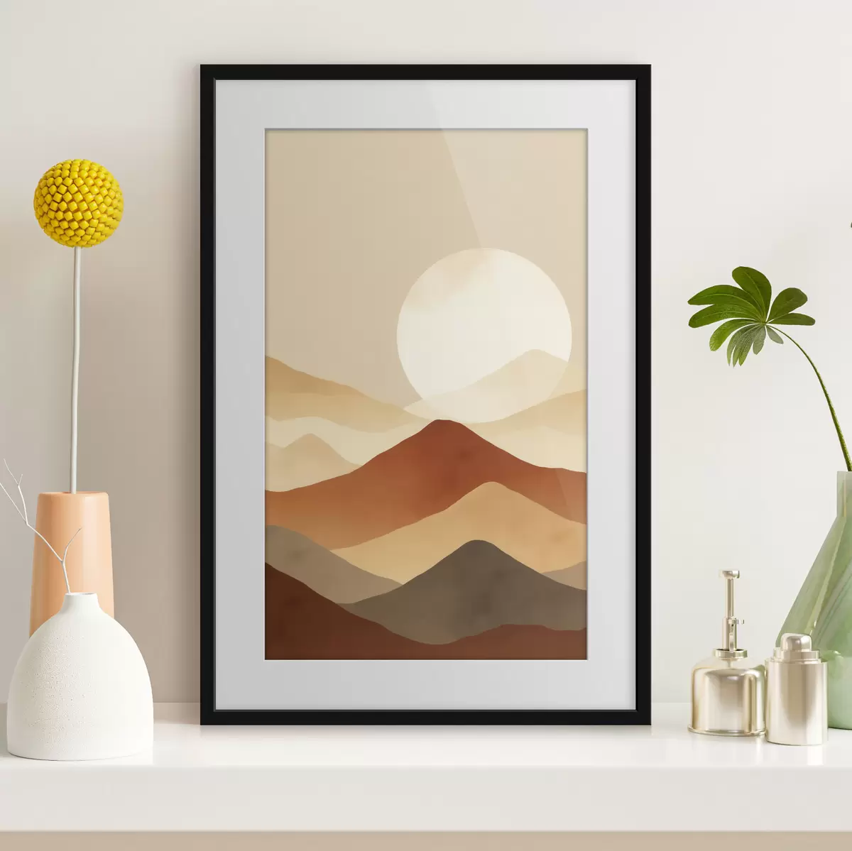 Poster Une lune immense sur fond f46083