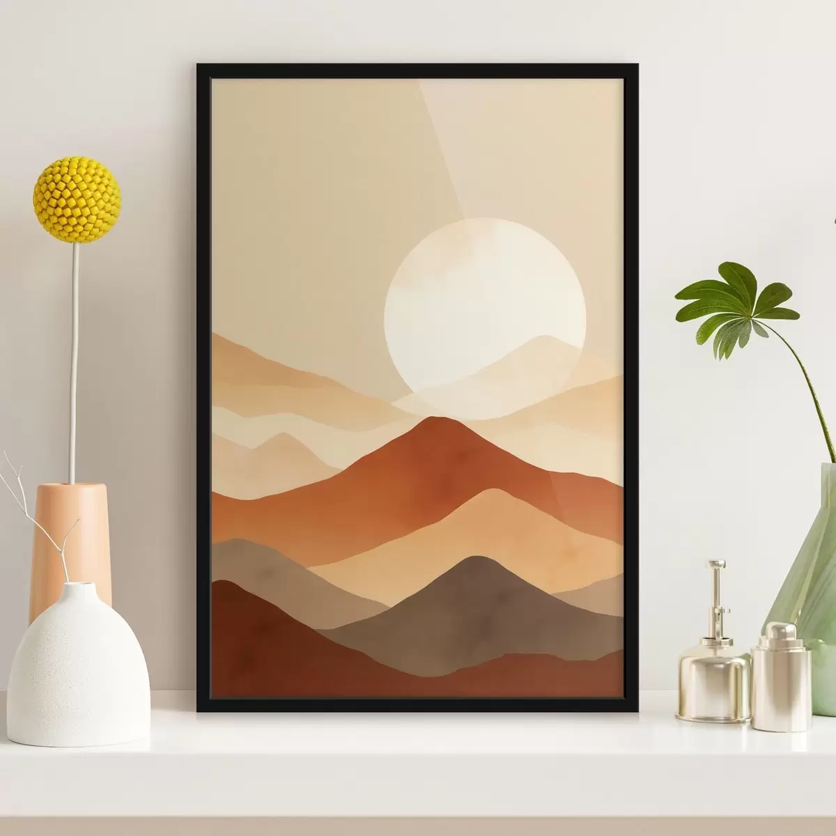Poster Une lune immense sur fond f46083