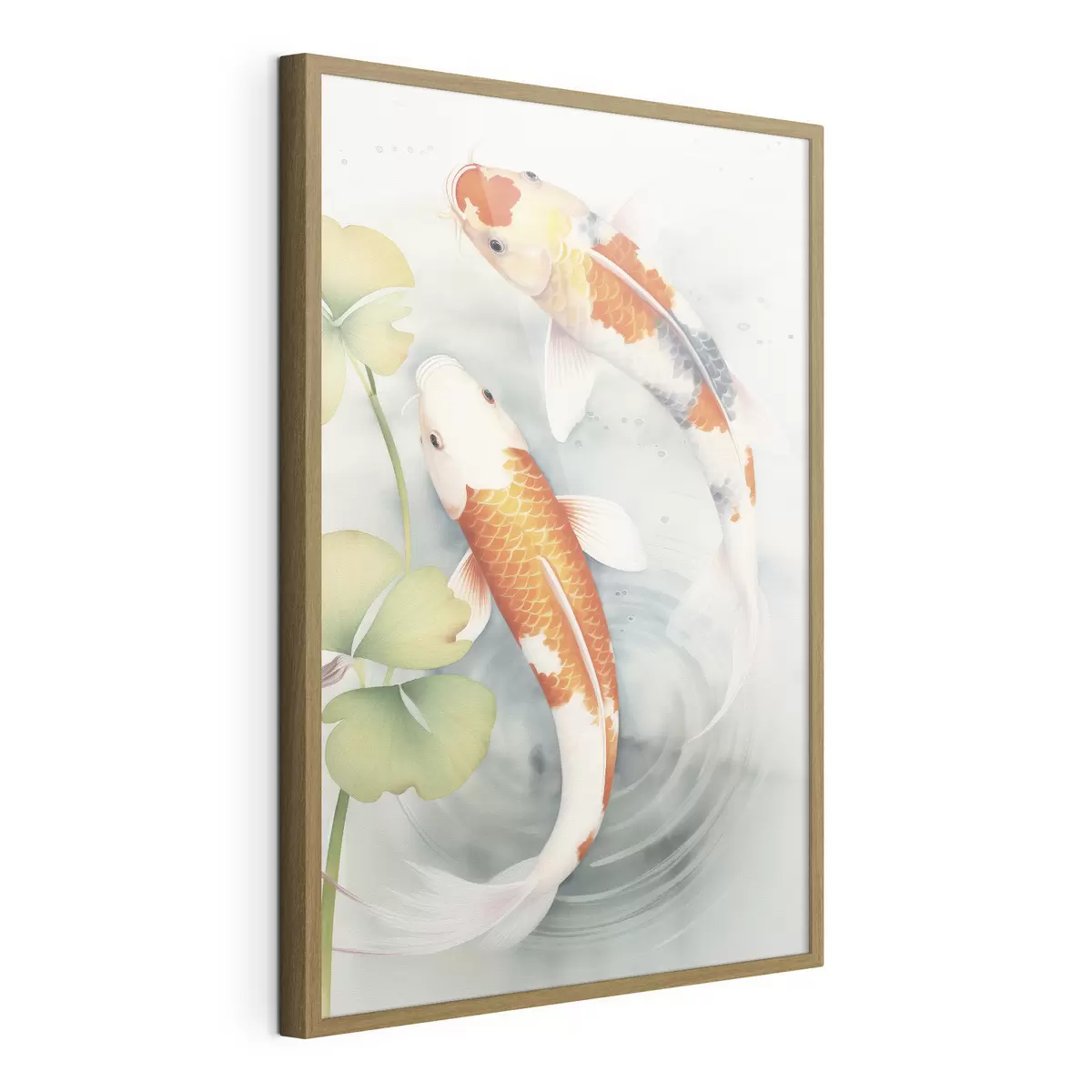 Poster Deux magnifiques poissons dans un étang f46086