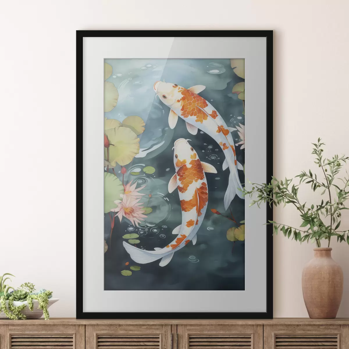 Poster Poisson dans un étang f46087