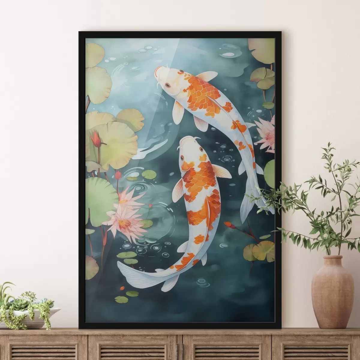 Poster Poisson dans un étang f46087