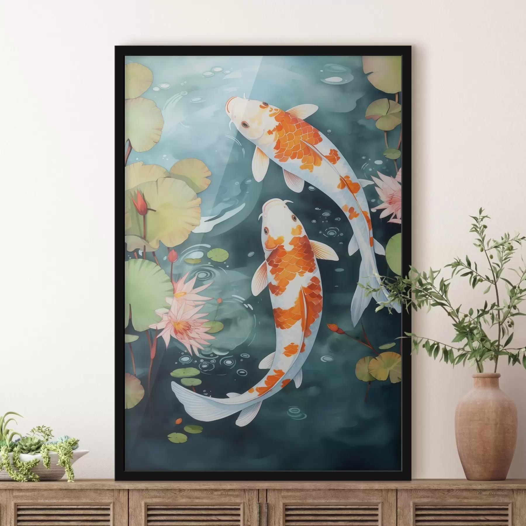 Papier peint Poisson dans un étang f46087
