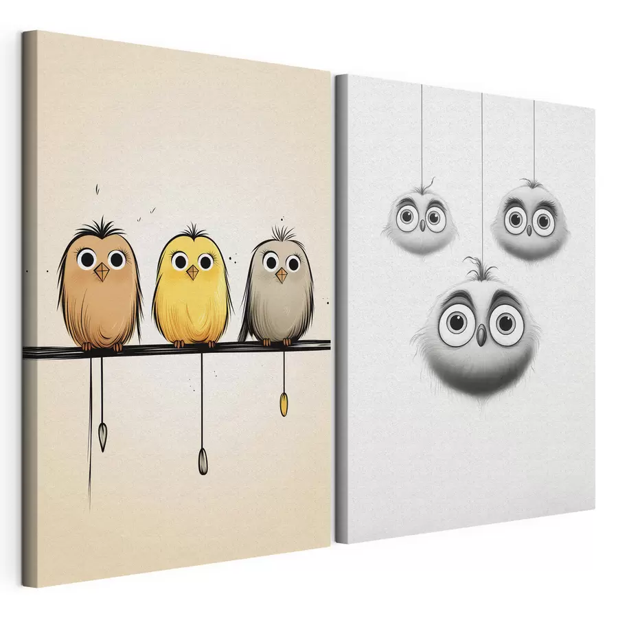 Tableau Adorables petits oiseaux m00862