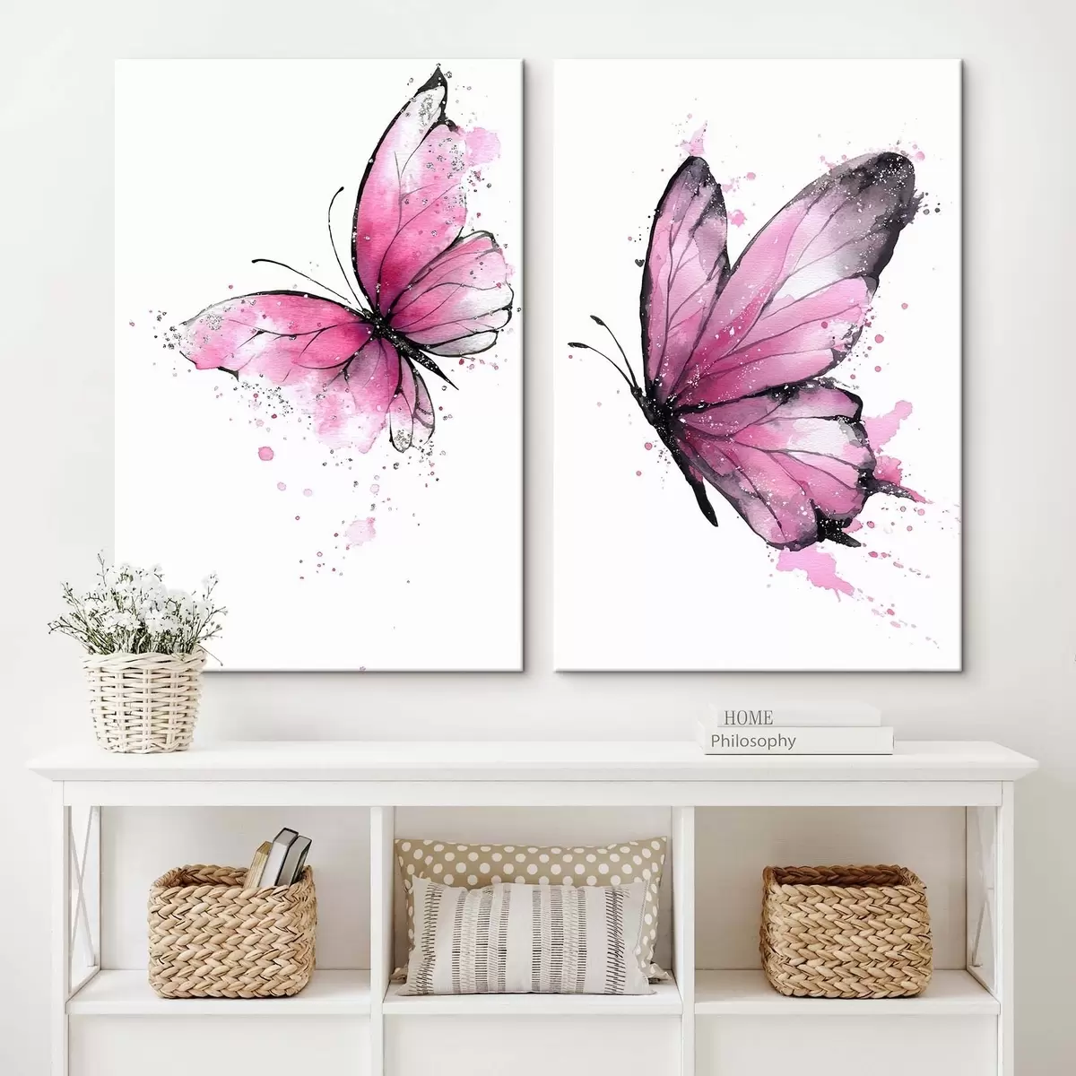Tableau Magnifiques papillons à l'aquarelle m00863