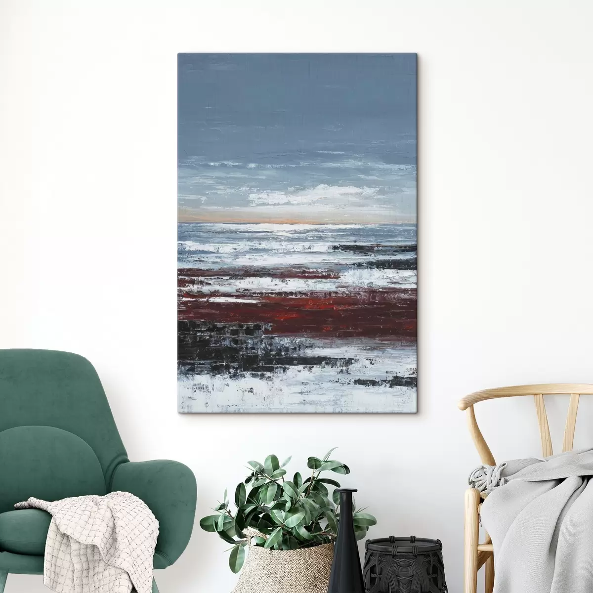 Tableau Paysage marin abstrait s46014
