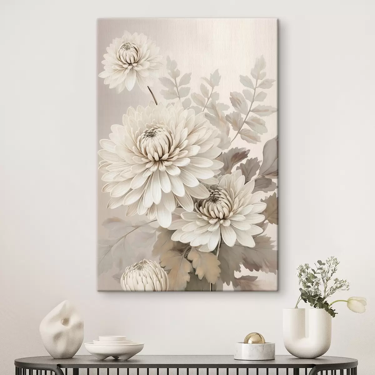 Tableau Chrysanthèmes abstraits s46261