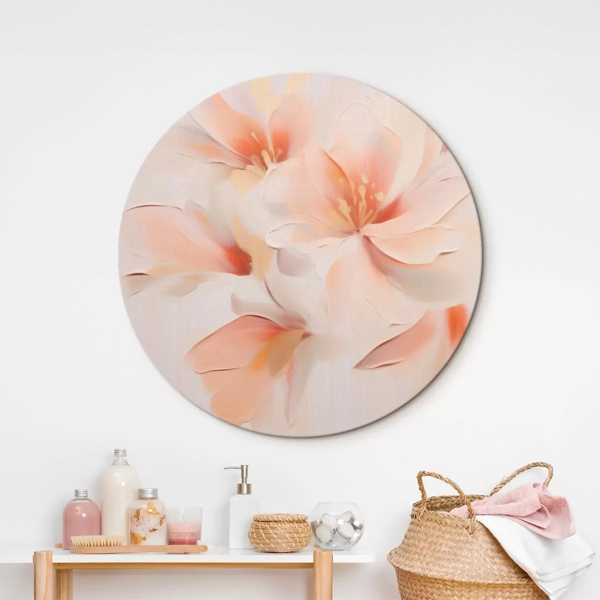 Tableaux rondes Fleurs abstraites r46012