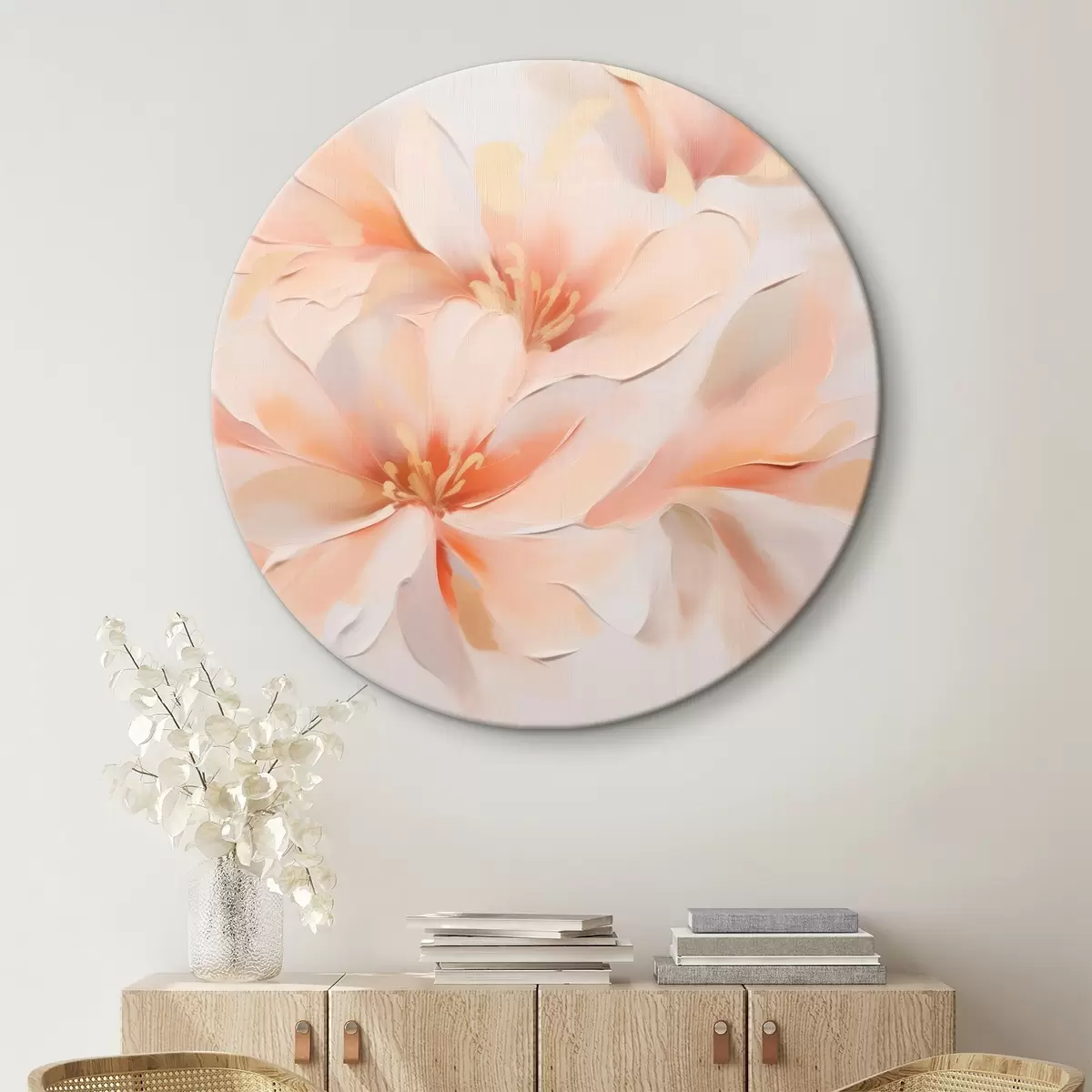 Tableaux rondes Fleurs abstraites r46130