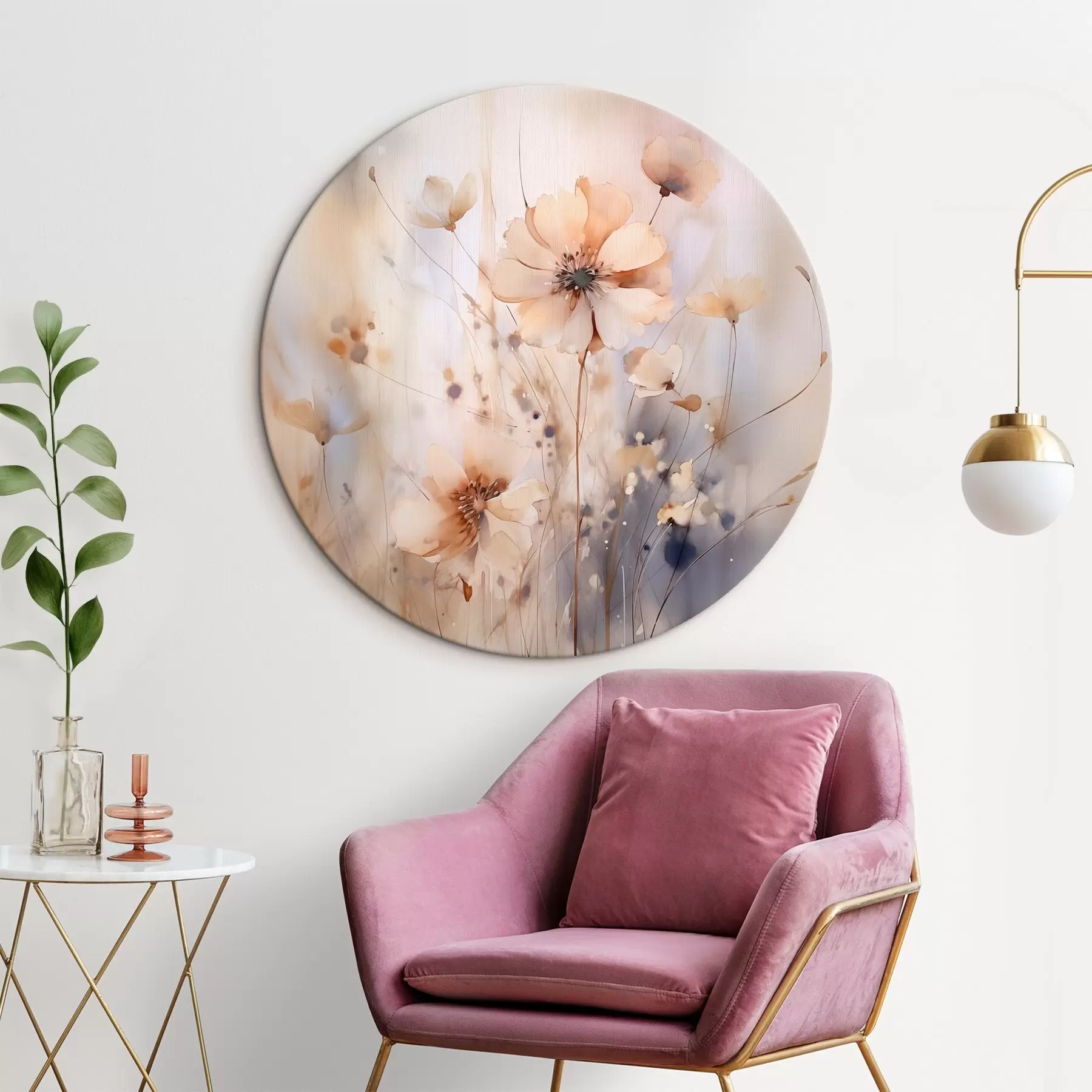 Tableau Fleurs sauvages abstraites délicates r46139