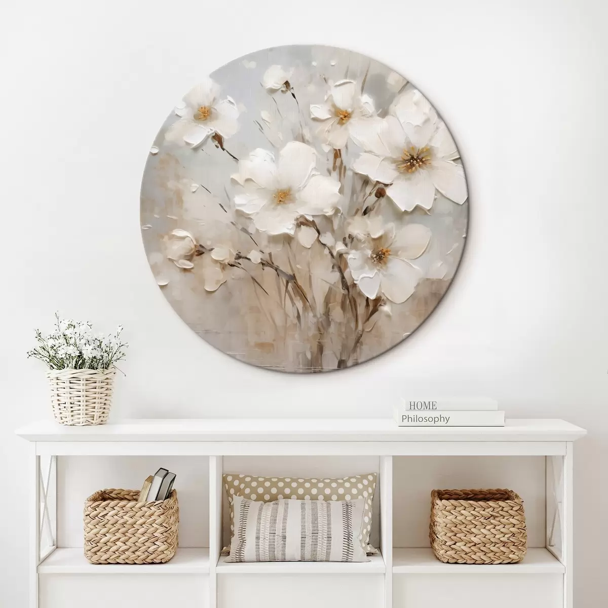 Tableaux rondes Fleurs abstraites r46254