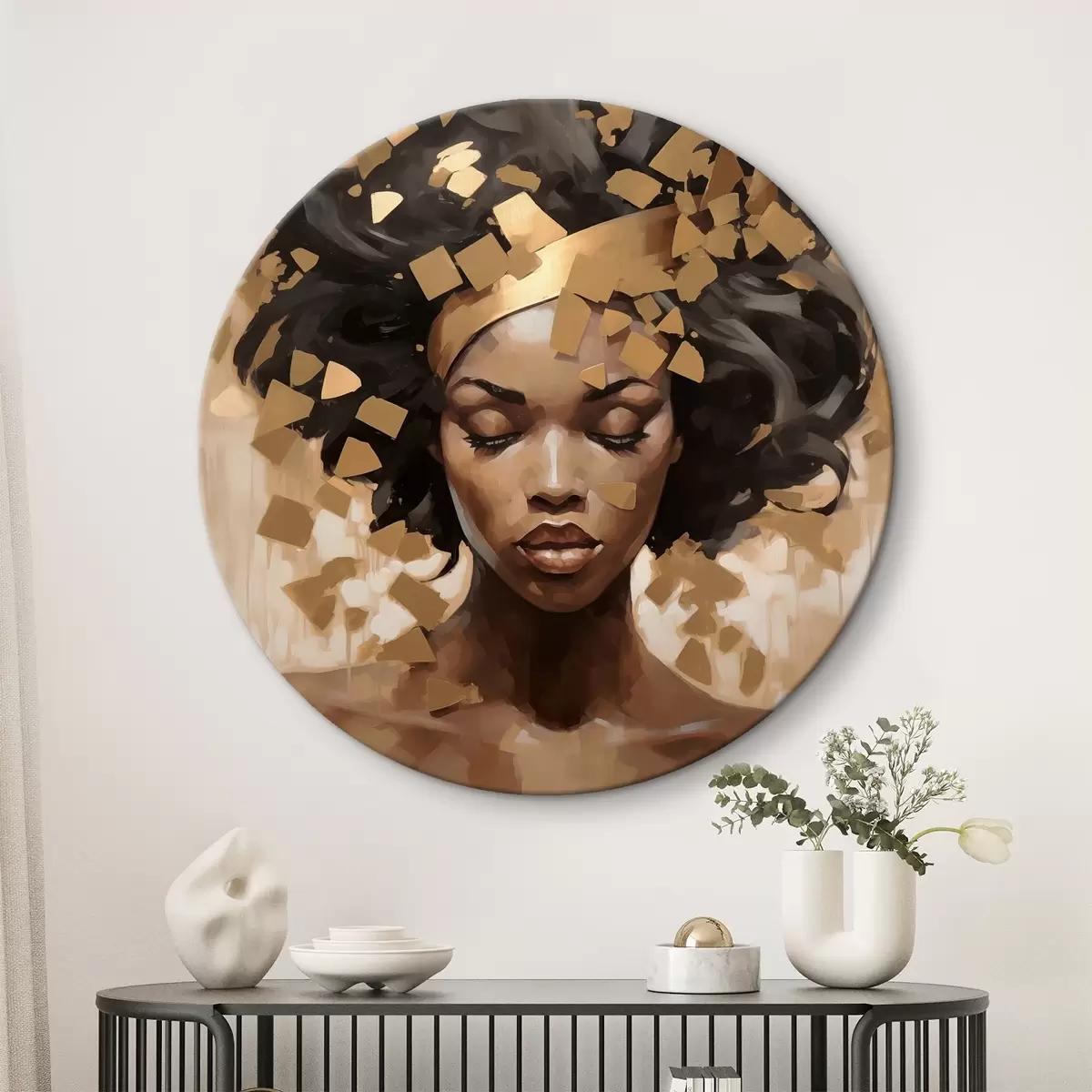 Tableaux rondes Portrait d'une femme r46259