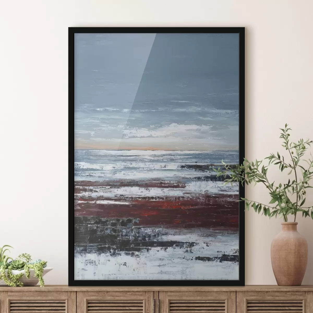 Poster Paysage marin abstrait f46014