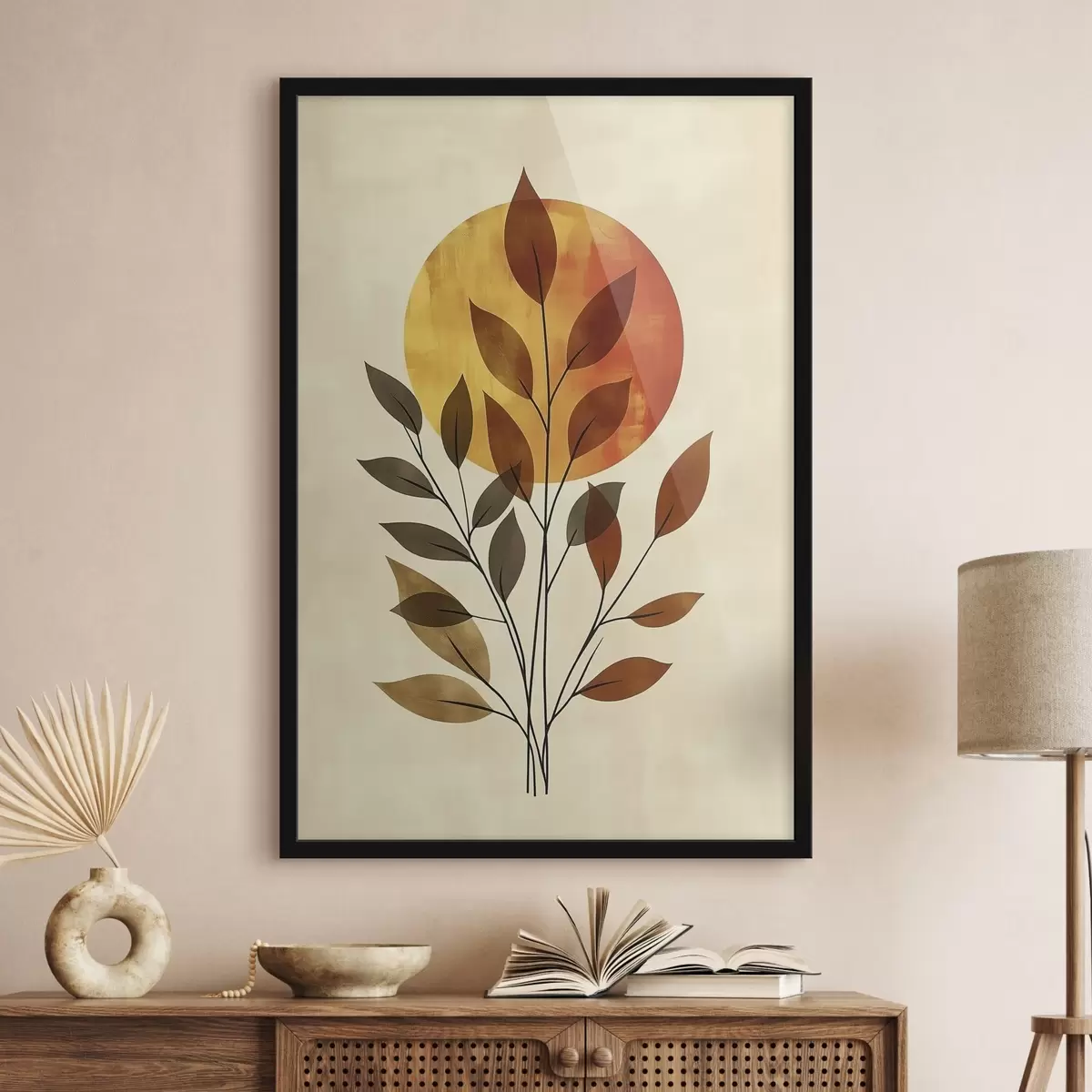 Poster Branche avec feuilles f46132