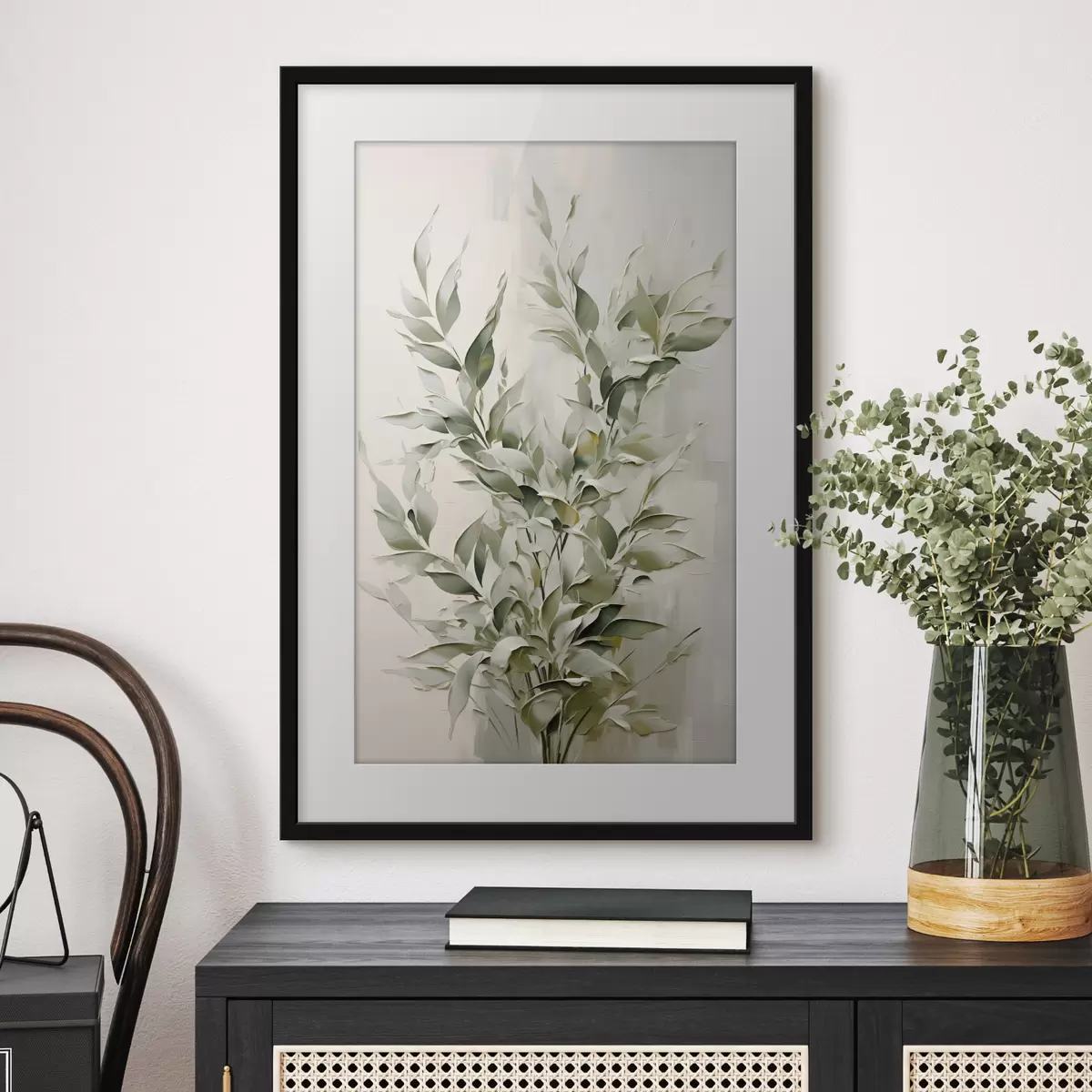 Poster Branche abstraite avec des feuilles f46136