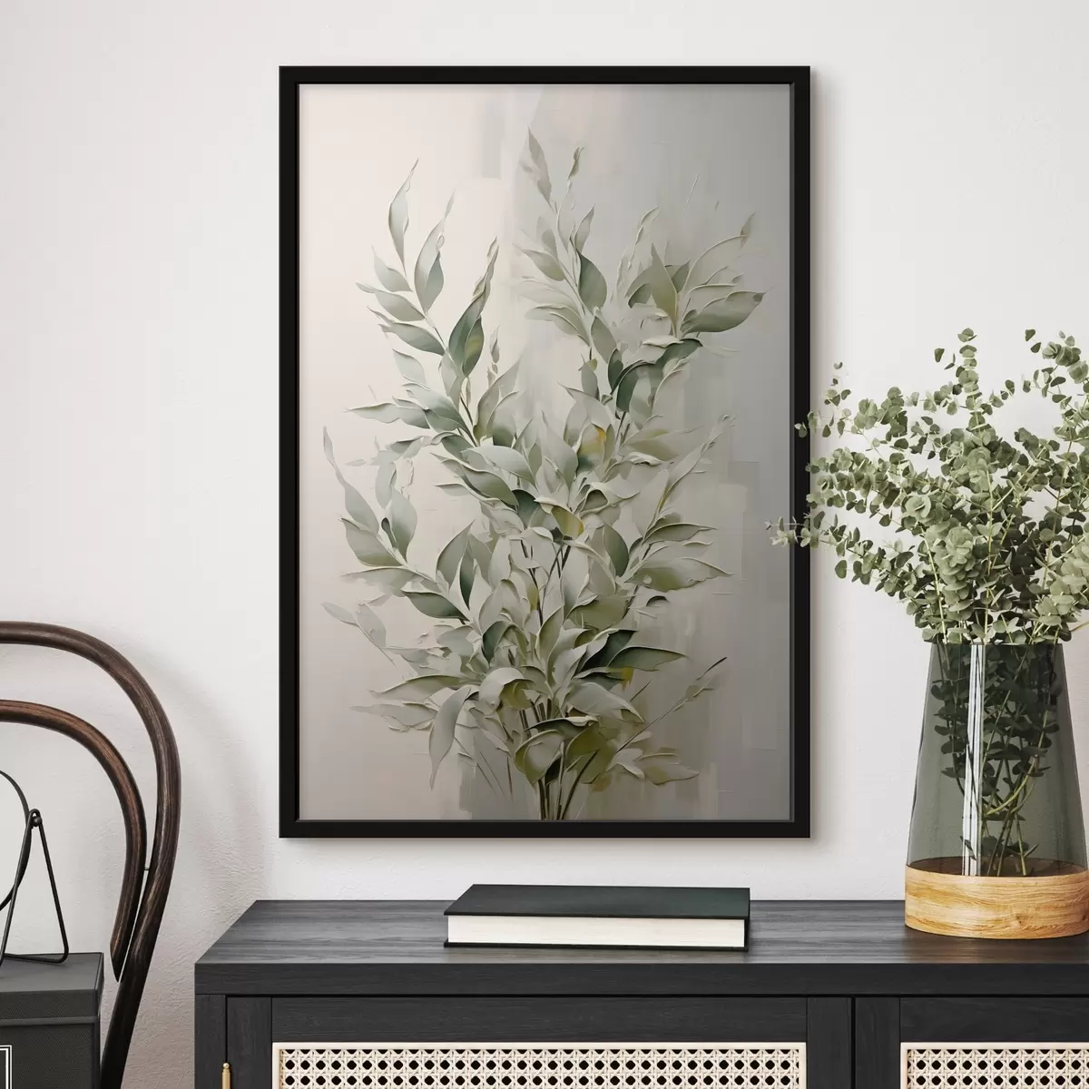 Poster Branche abstraite avec des feuilles f46136