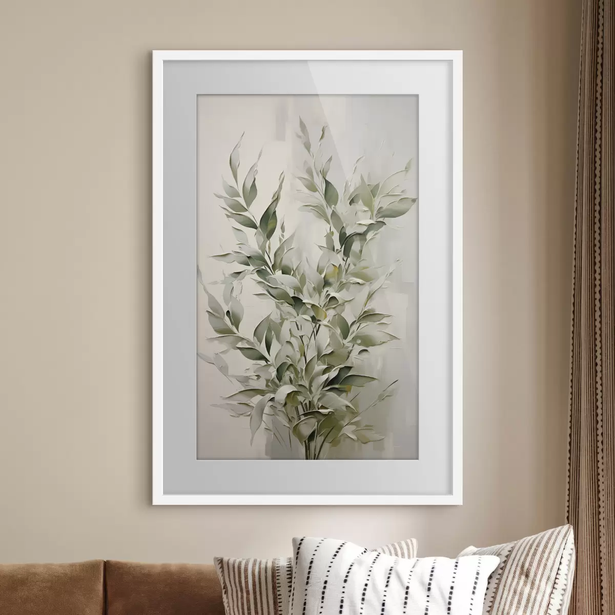 Poster Branche abstraite avec des feuilles f46136