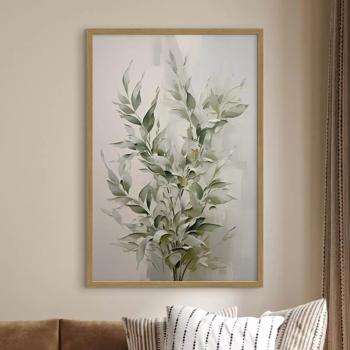 Poster Branche abstraite avec des feuilles f46136