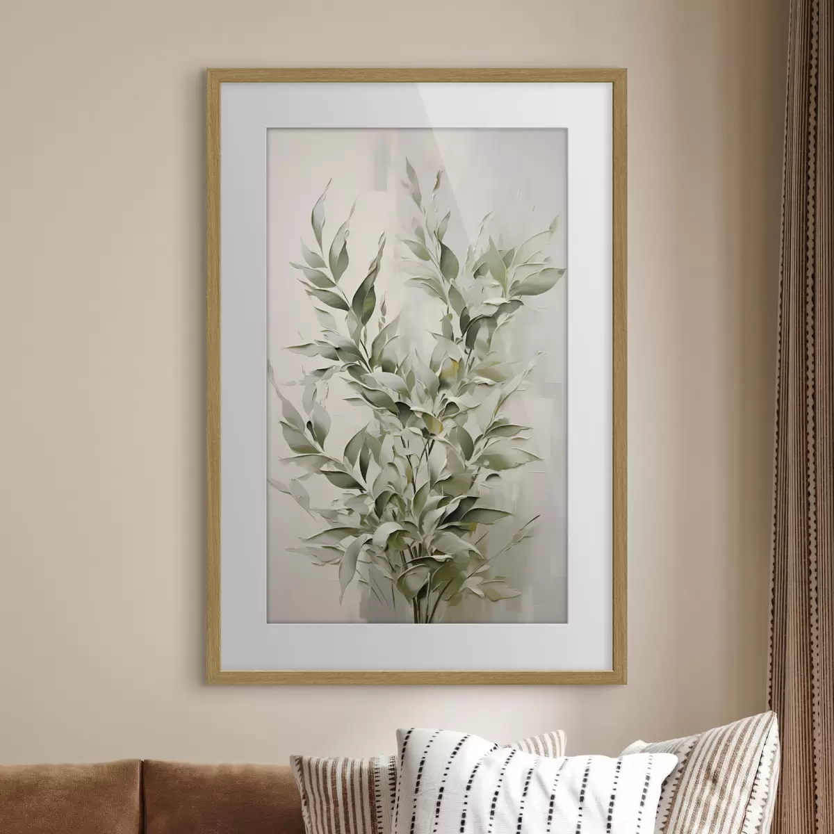 Poster Branche abstraite avec des feuilles f46136