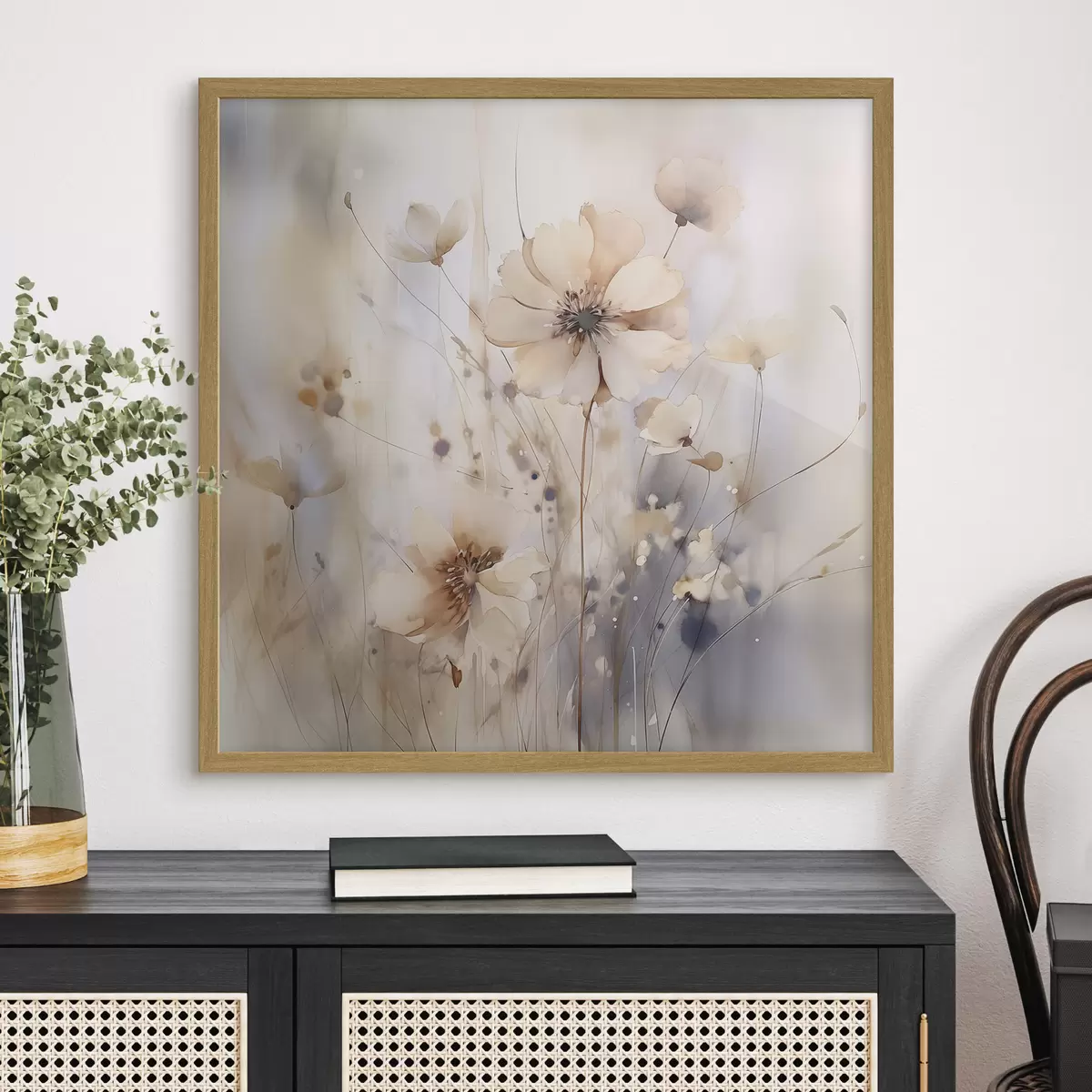 Poster Fleurs sauvages abstraites délicates f46139
