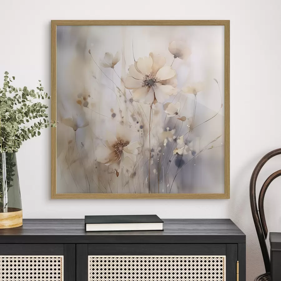 Papier peint Fleurs sauvages abstraites délicates f46139
