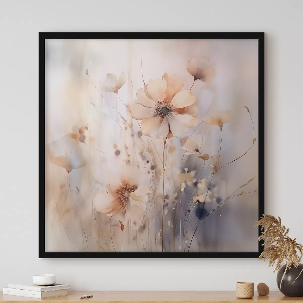 Poster Fleurs sauvages abstraites délicates f46139