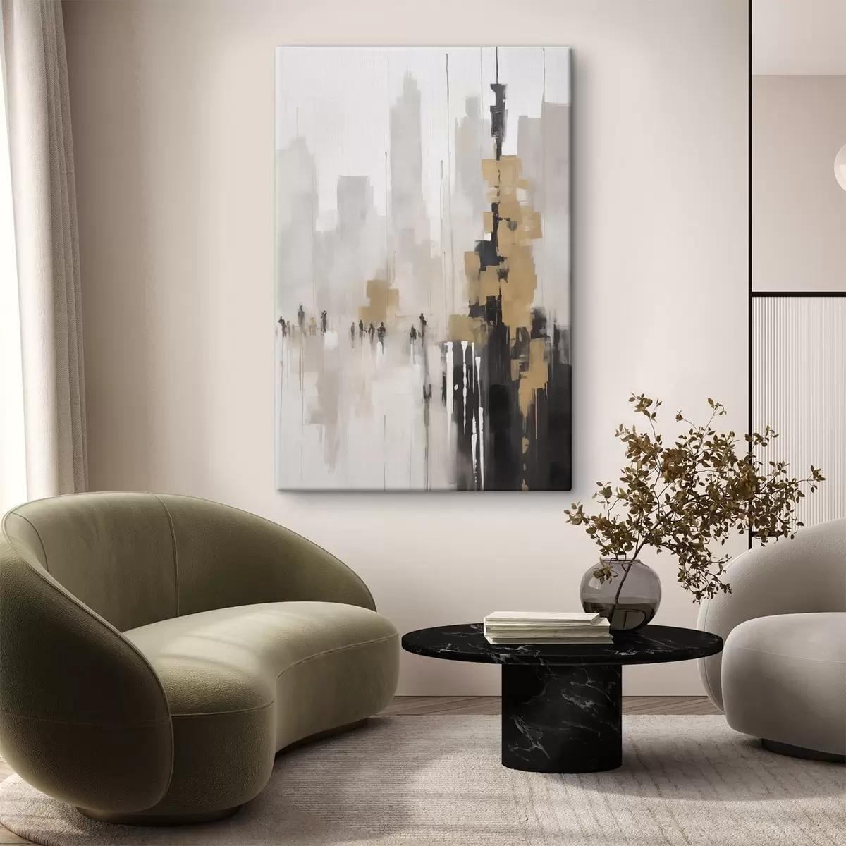 Tableau Paysage urbain abstrait s46305