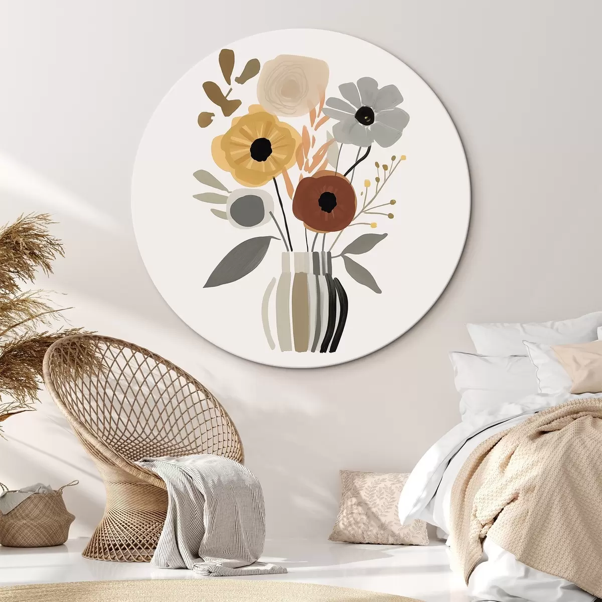 Tableaux rondes Fleurs dans un vase r46302