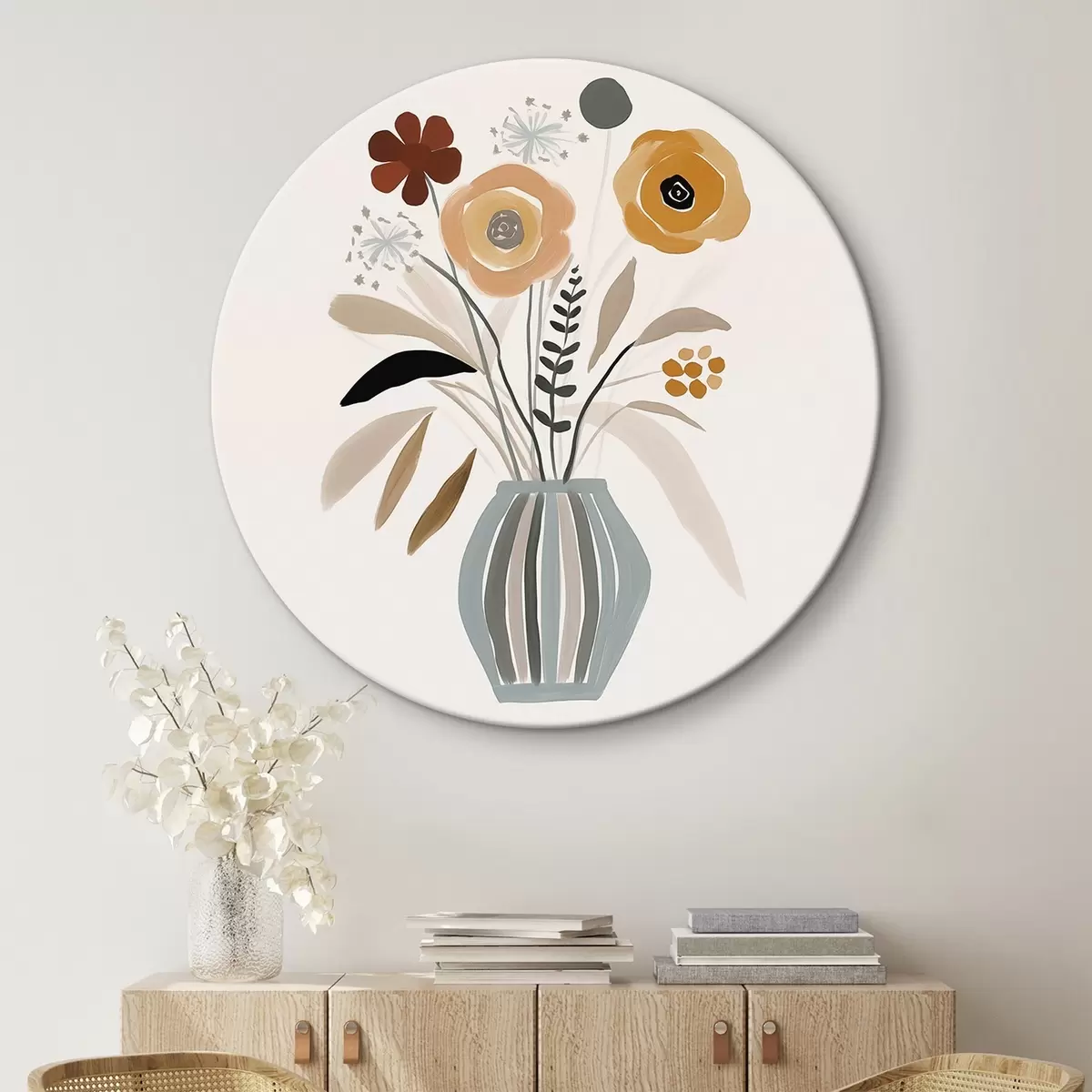 Tableaux rondes Fleurs dans un vase r46303